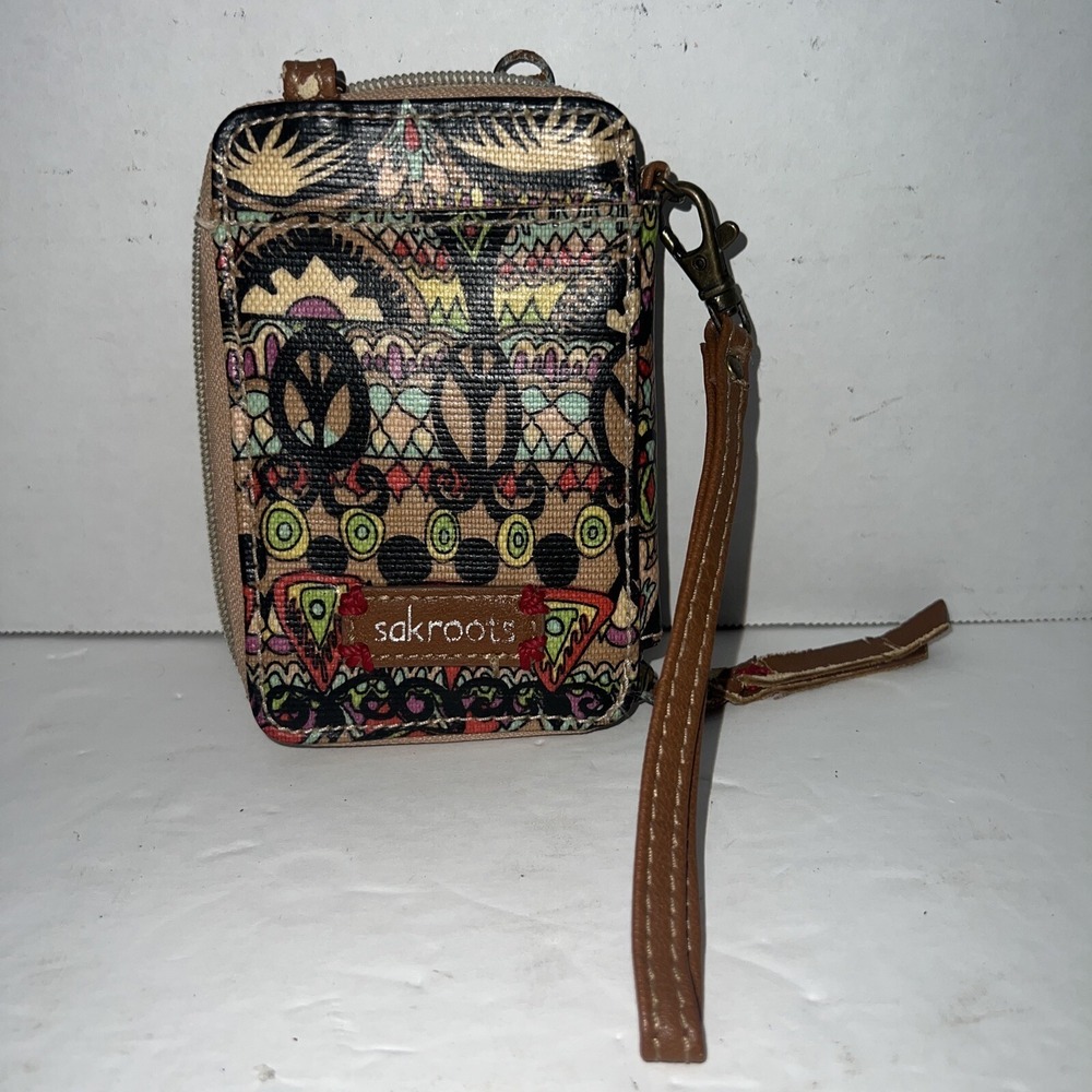 Sakroots Wristlet Wallet Peace Multicolor